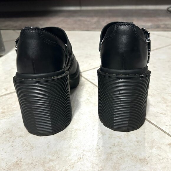 COPY - Dr. Martens EVIEE SENDAL LEATHER HEELED SHOES - Picture 6 of 12